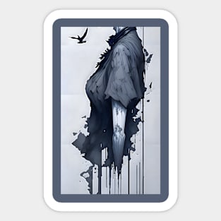 Raven texture painting Sticker